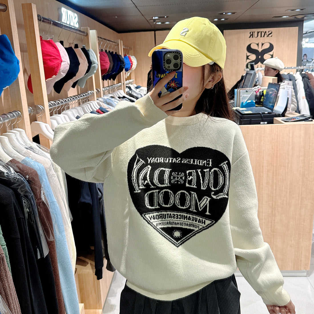 韓國 Satur Saturday Retro Mood Pullover Knit【SR175】