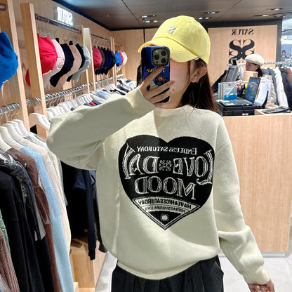 韓國 Satur Saturday Retro Mood Pullover Knit【SR175】