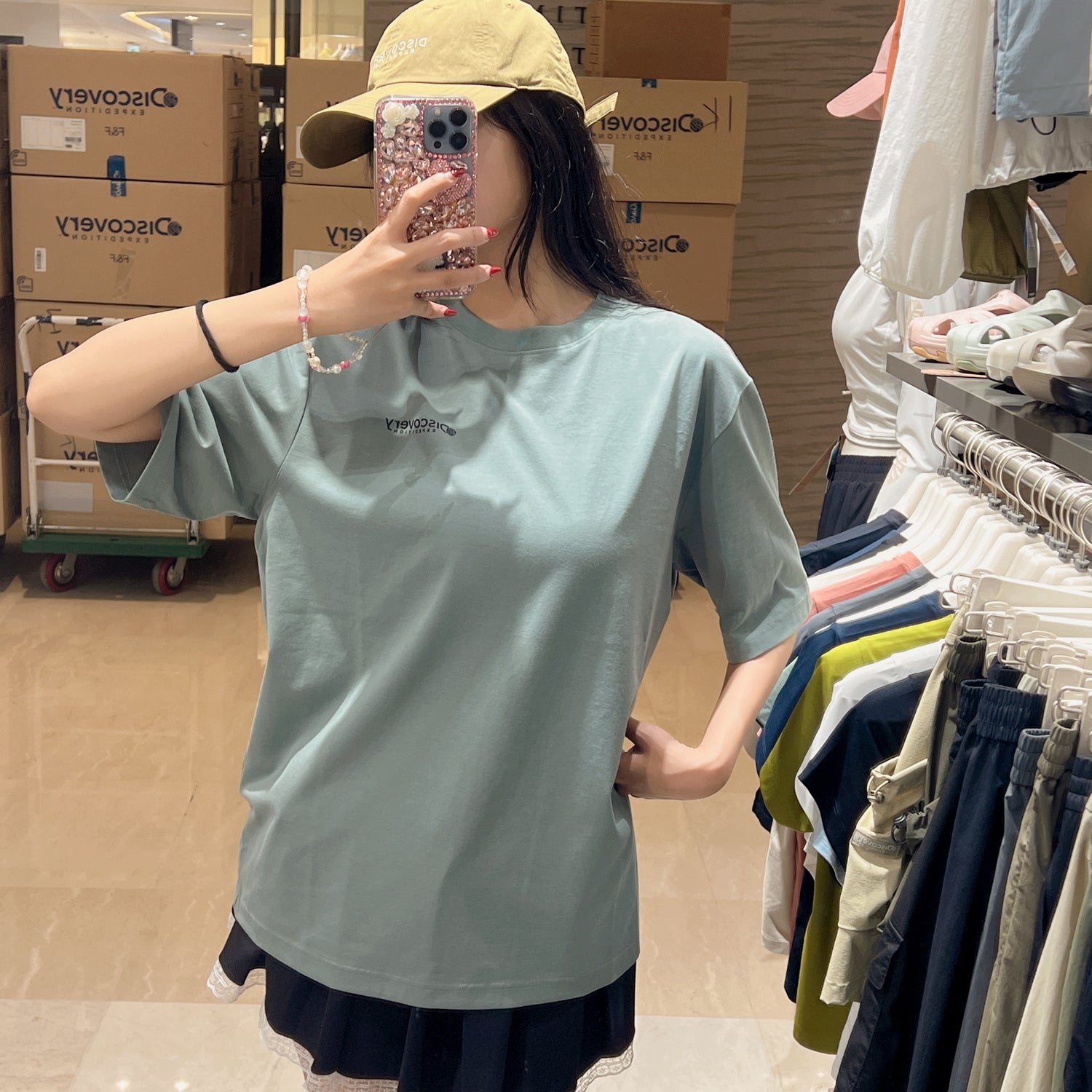 韓國 Discovery Freshvent Washing Box Logo Short-Sleeve T-Shirt【DY037】