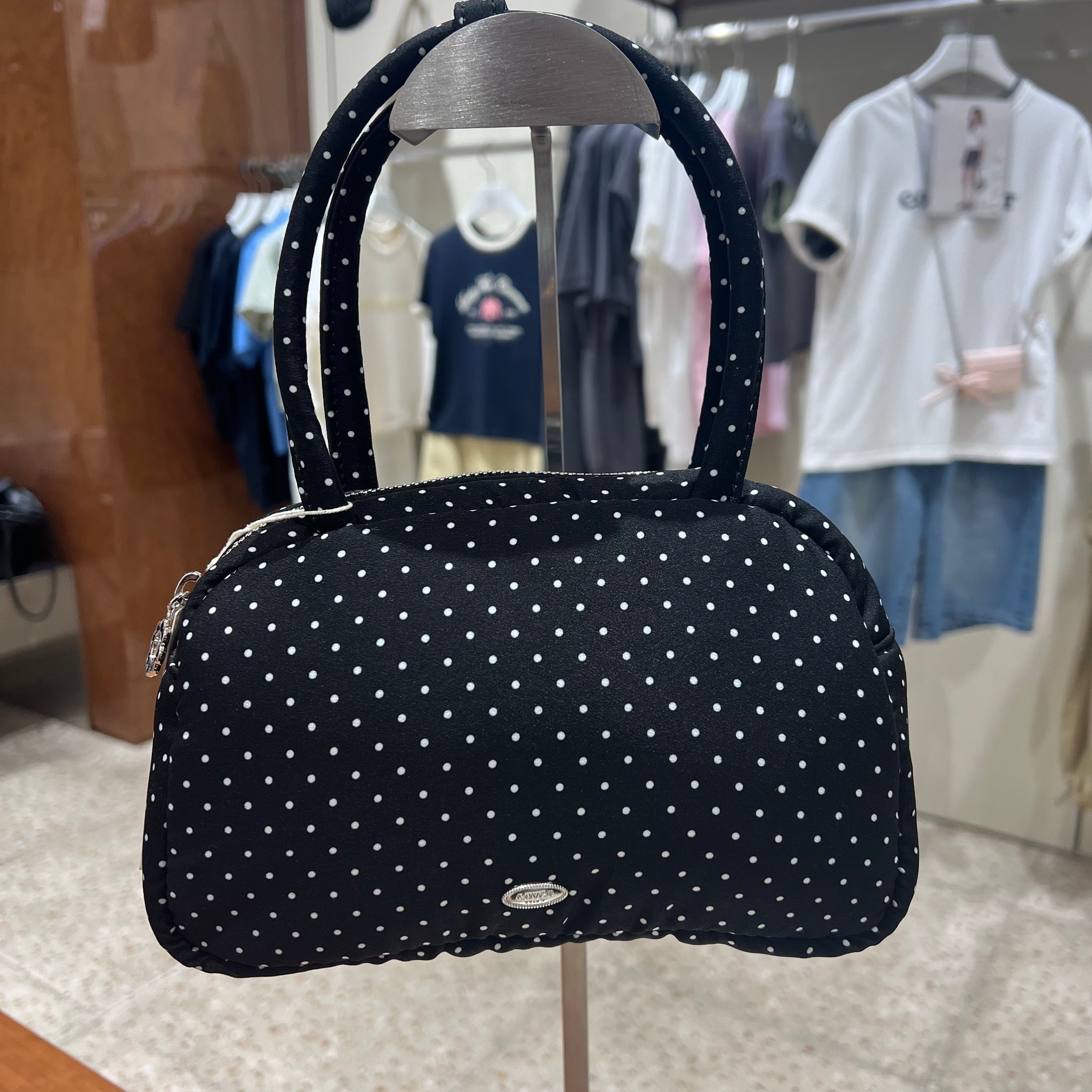 韓國 Covernat Clover Heart Dot Top Handle Tote Bag【CO023】