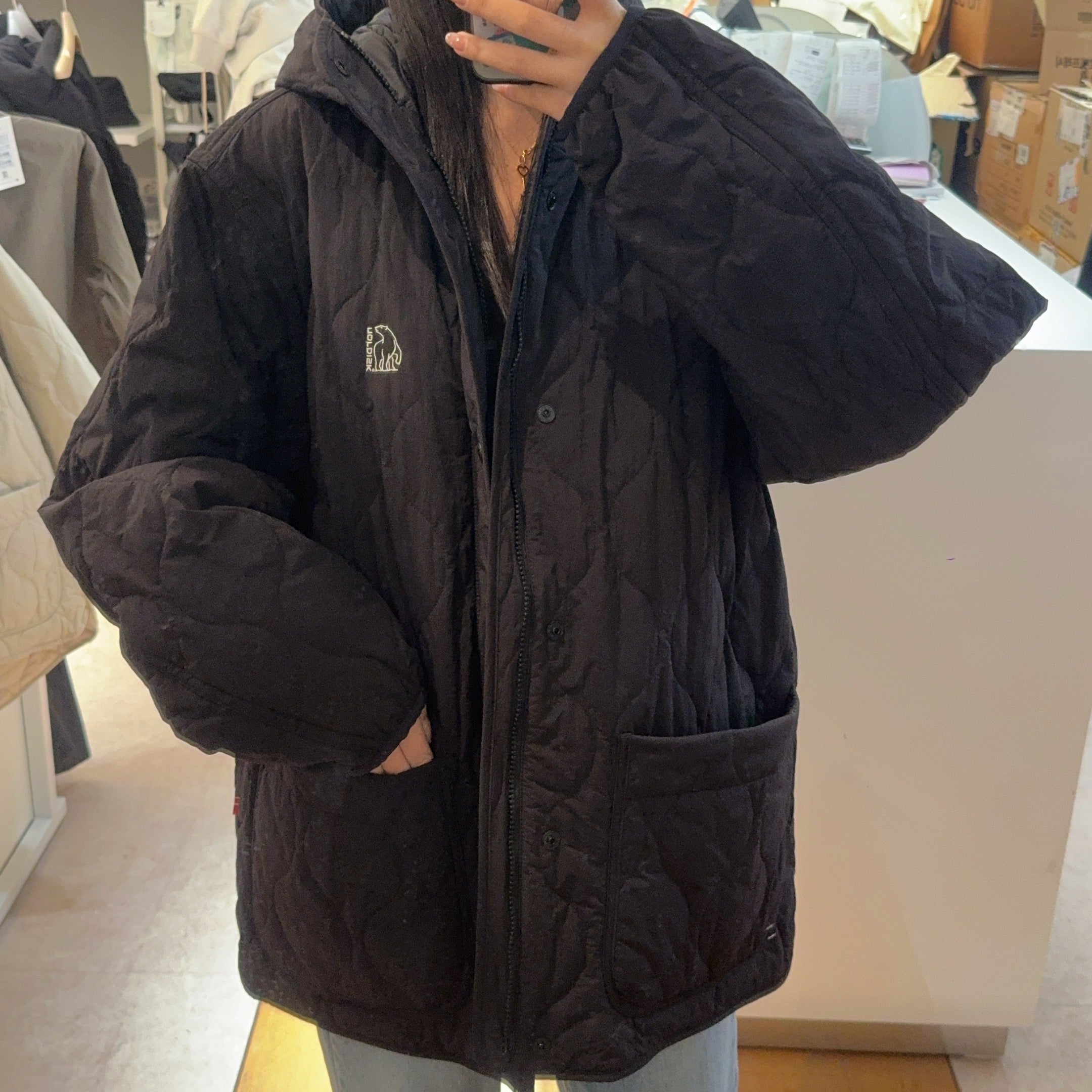 韓國 Nordisk Uni Alfame Quilted Hoodie Jacket 【NK043】