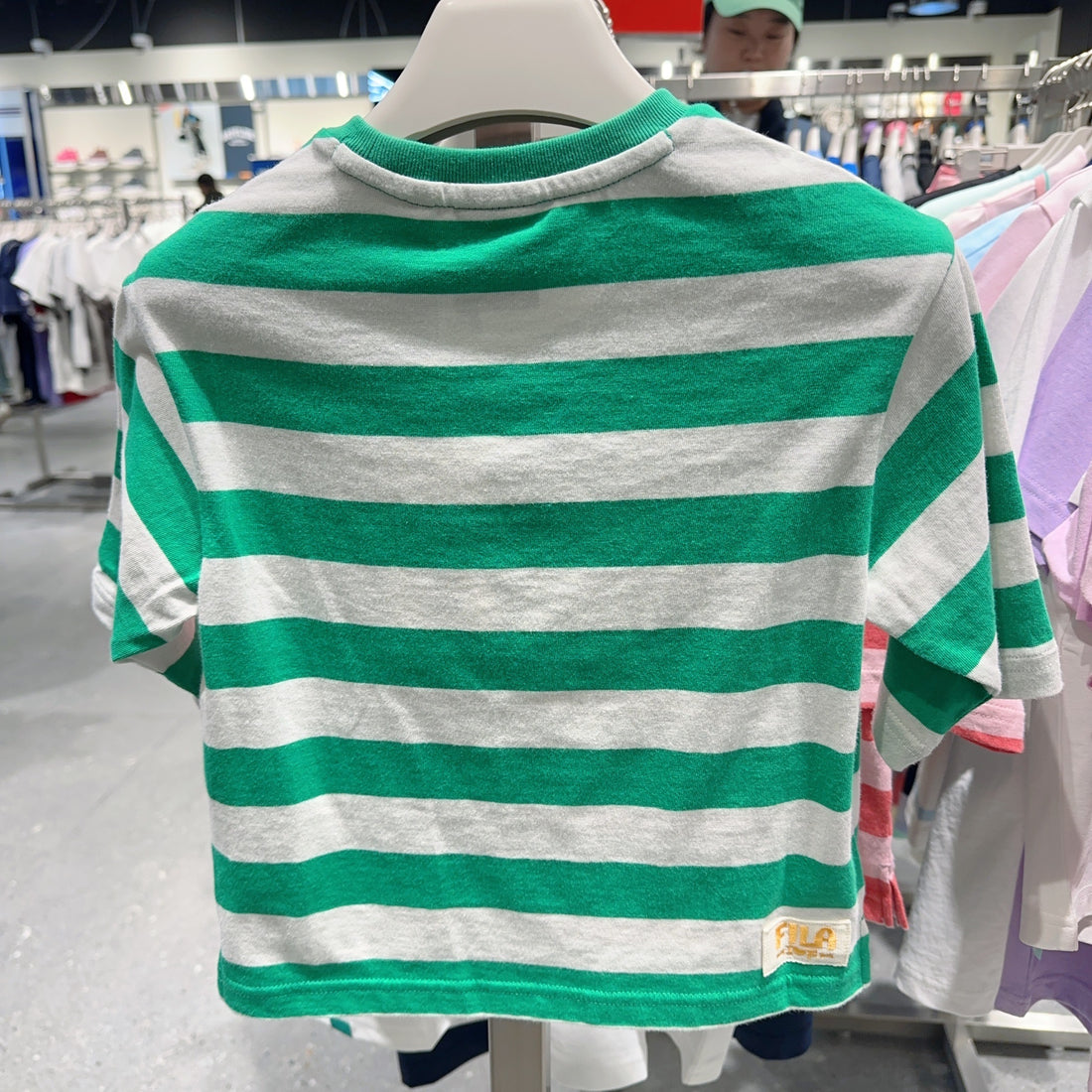 韓國 FILA Kids TD Stripe 7-part T-shirt【FA338】
