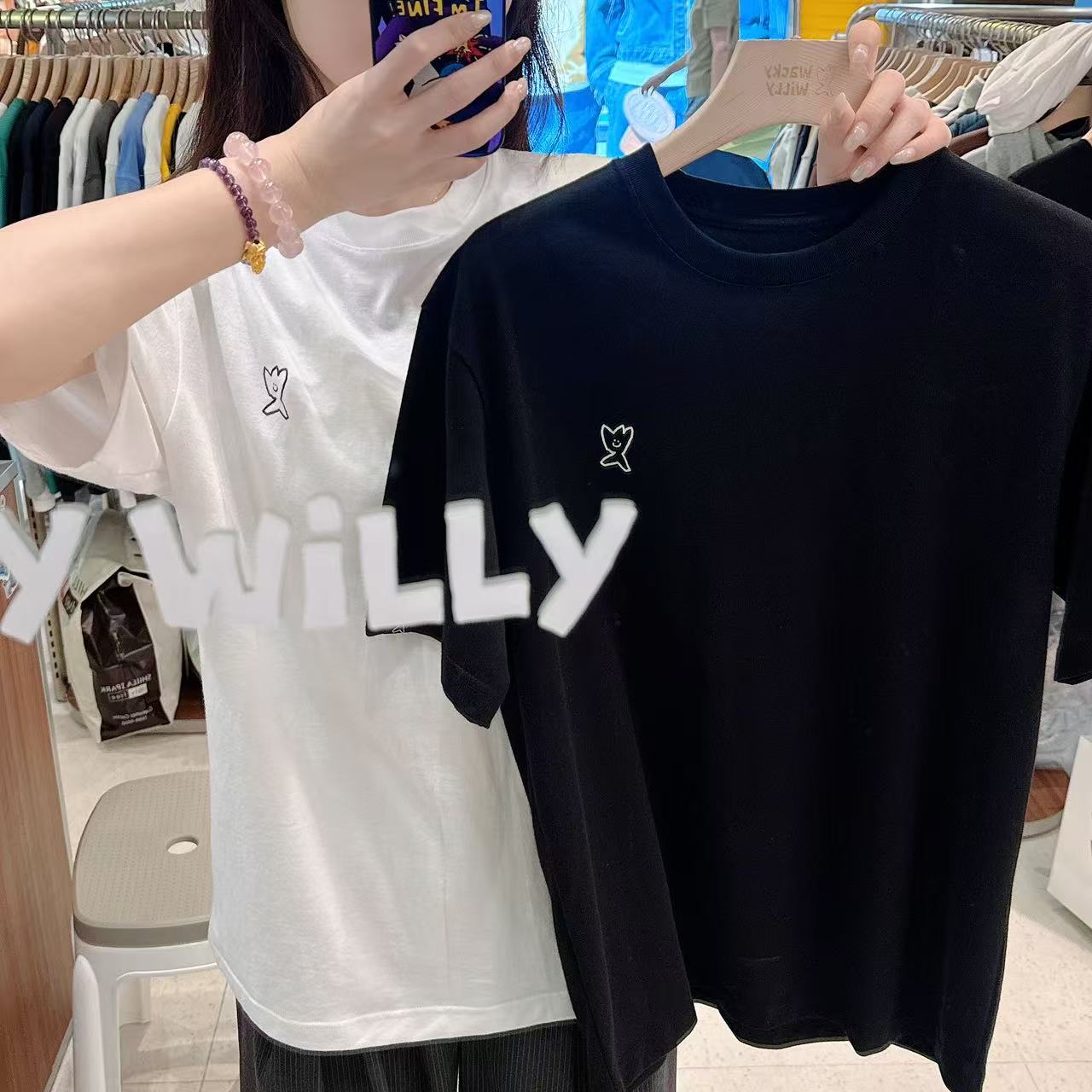 韓國 Wacky Willy Logo Short Sleeve T-Shirt 2 Packs【WW046】