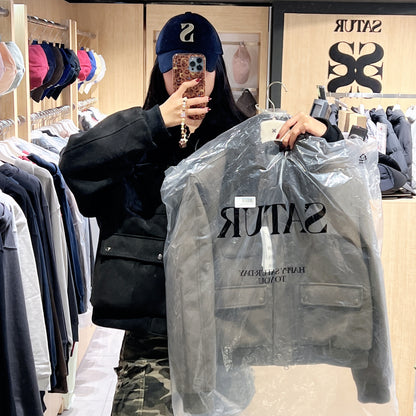 韓國 Satur Synthetic Suede Blouson Jumper【SR225】