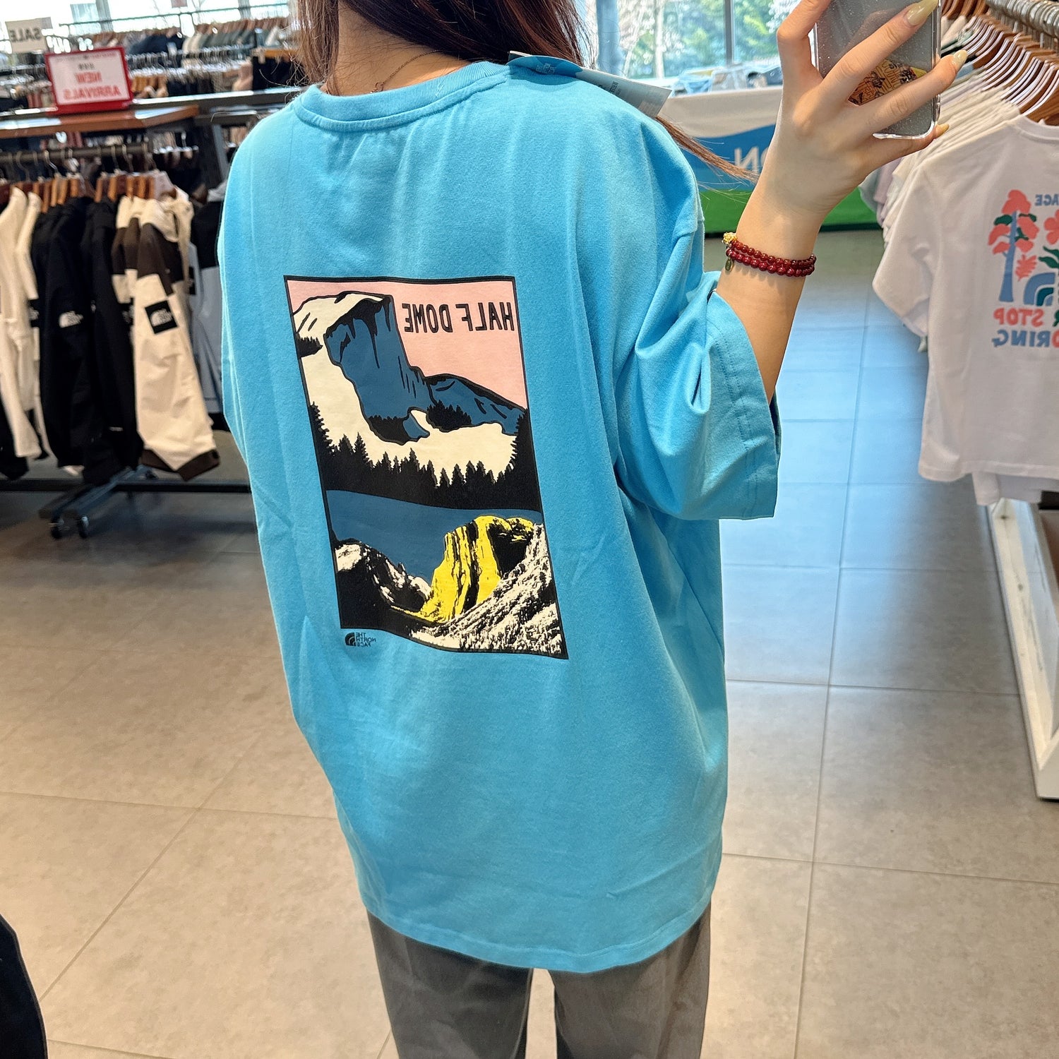 韓國 The North Face Green Cliff Short Sleeve Round T-Shirt【NF098】