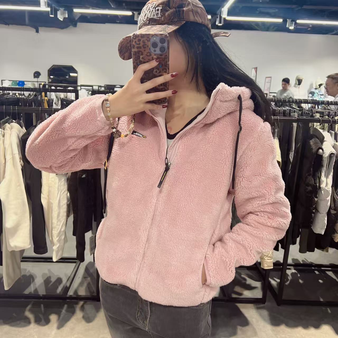 韓國 National Geographic Women's Winter Costoni Poggle Hooded Fleece Jacket【NG058】