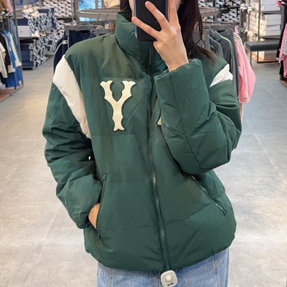 韓國 MLB Varsity Front Panel Curlsive Rib Heavyweight Short Padding NY【MB011】