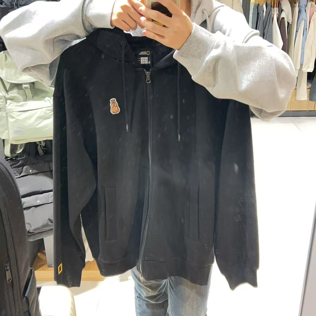 韓國 National Geographic Animal Wappen Hooded Zip-up【NG306】