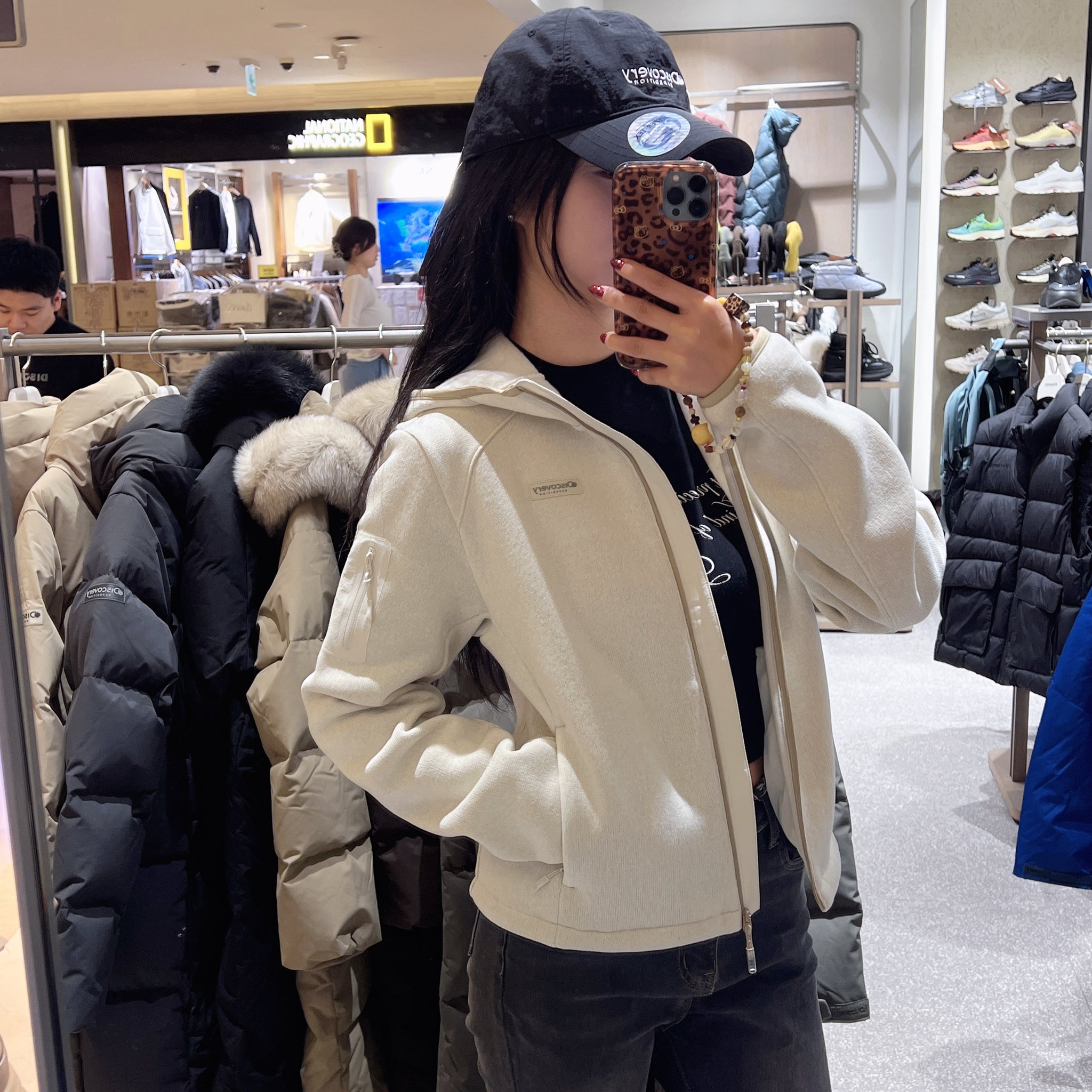 韓國 Discovery Women's Knit-Like Hooded Jacket【DY080】