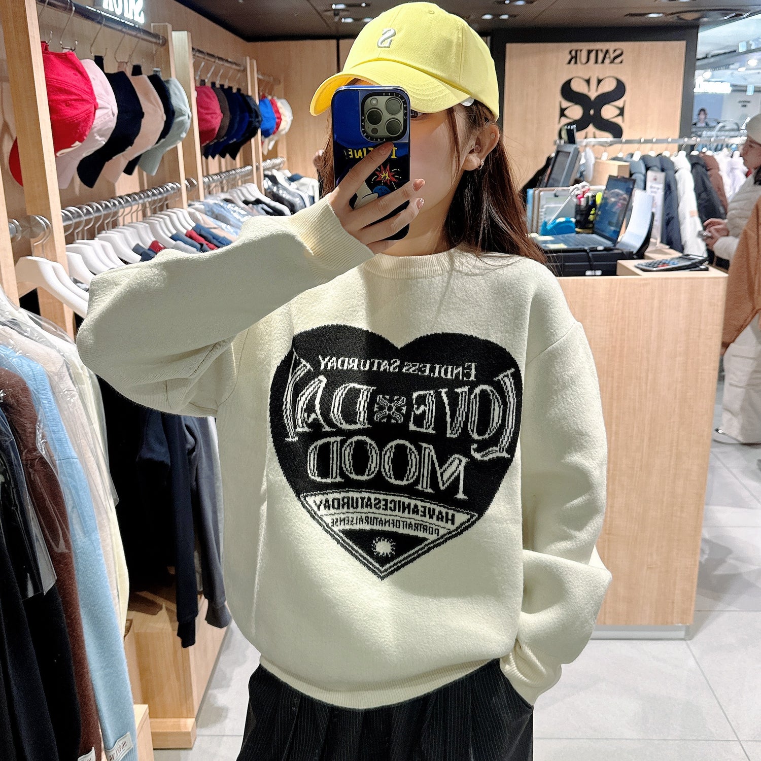 韓國 Satur Saturday Retro Mood Pullover Knit【SR175】