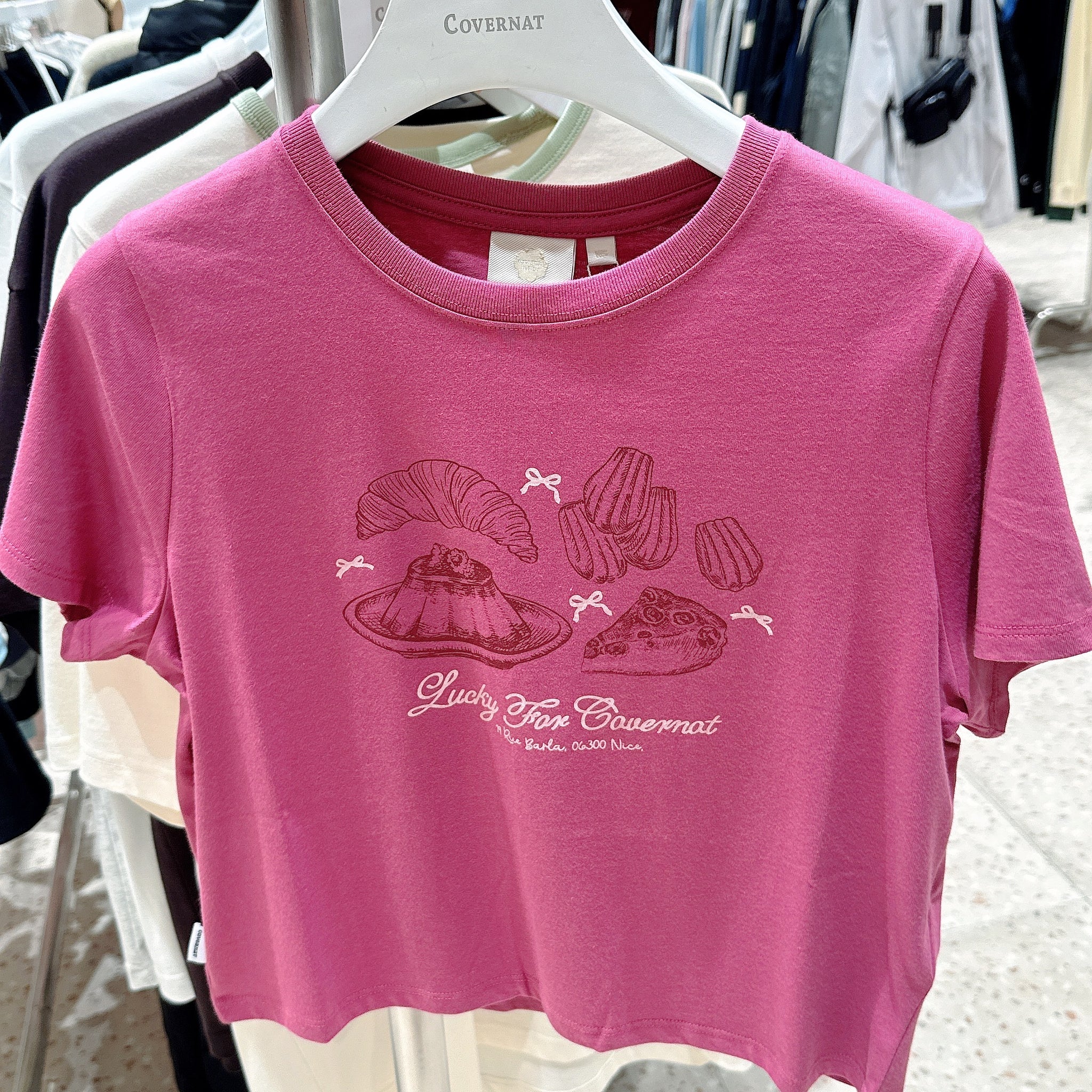 韓國 Covernat Women's Crop Bakery T-Shirt【CO054】