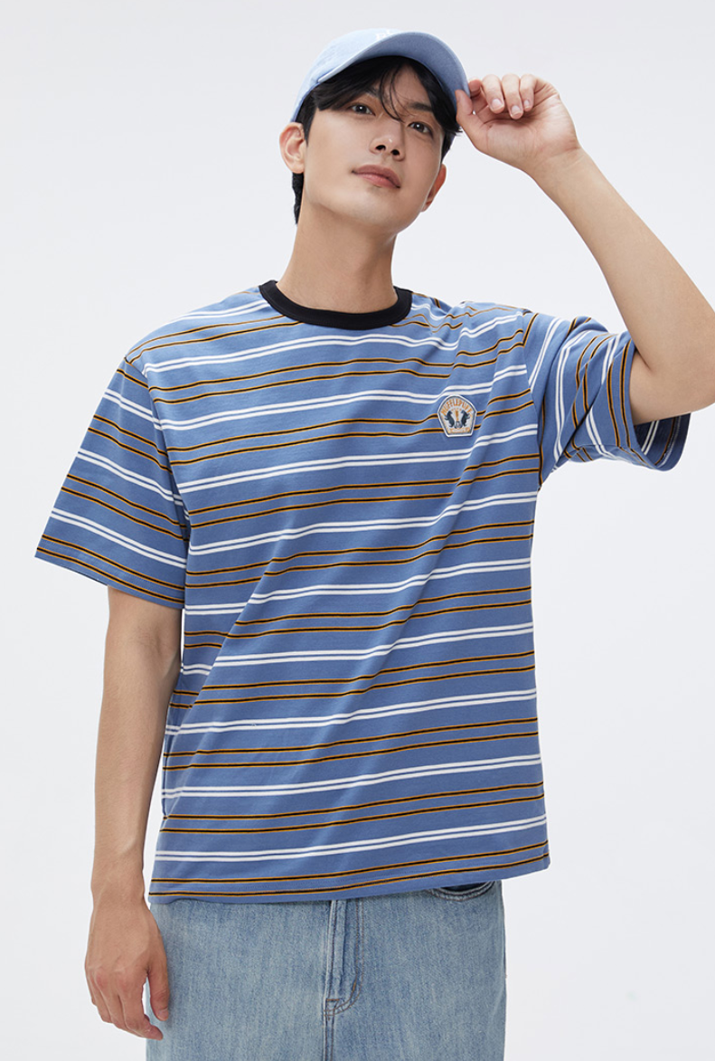 韓國 SPAO Striped Short Sleeve T-Shirt【SP176】