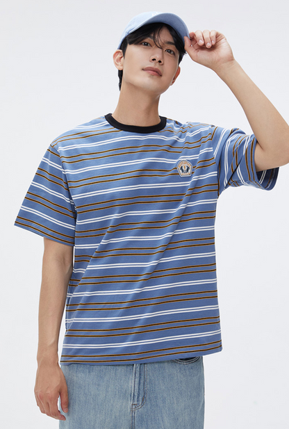 韓國 SPAO Striped Short Sleeve T-Shirt【SP176】