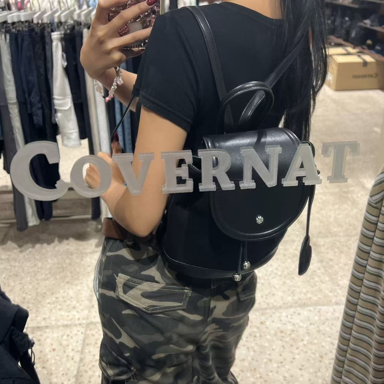 韓國 Covernat Cloverheart Classic Suede Backpack【CO017】