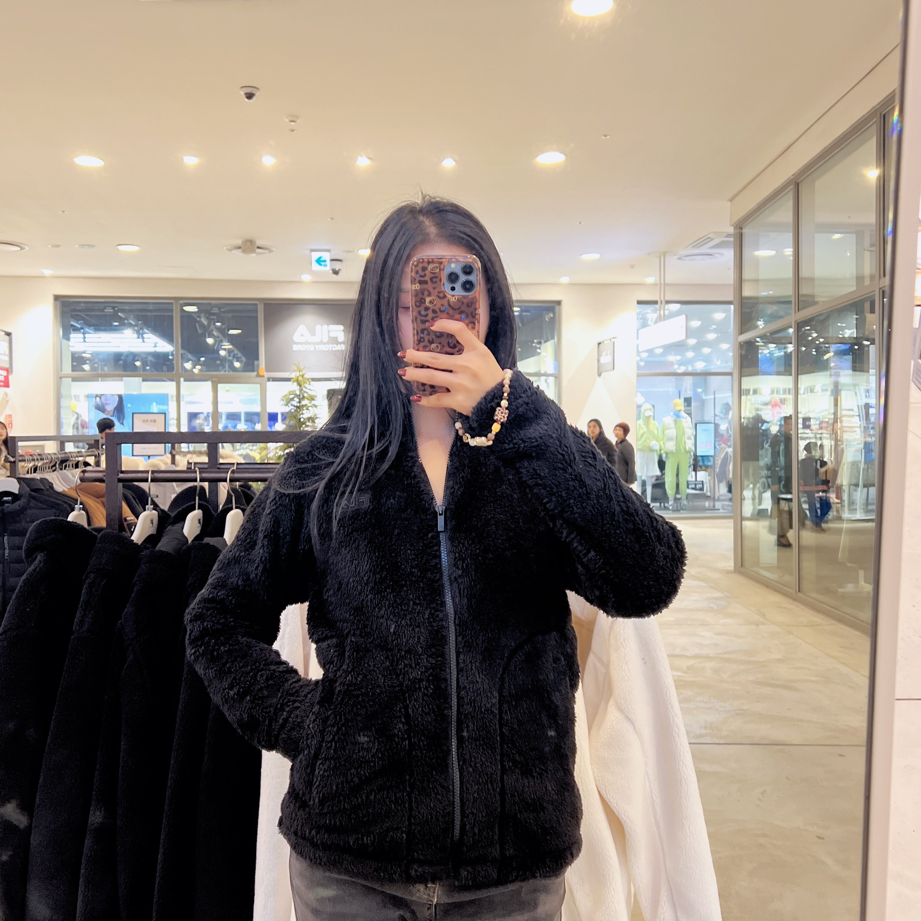 韓國 FILA Basic Silky Boa Fleece Jacket【FA121】