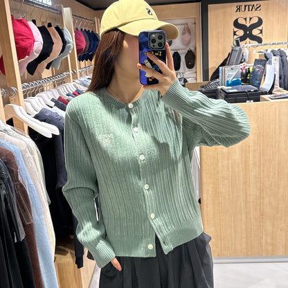 韓國 Satur Fleece Crew Neck Cardigan【SR178】