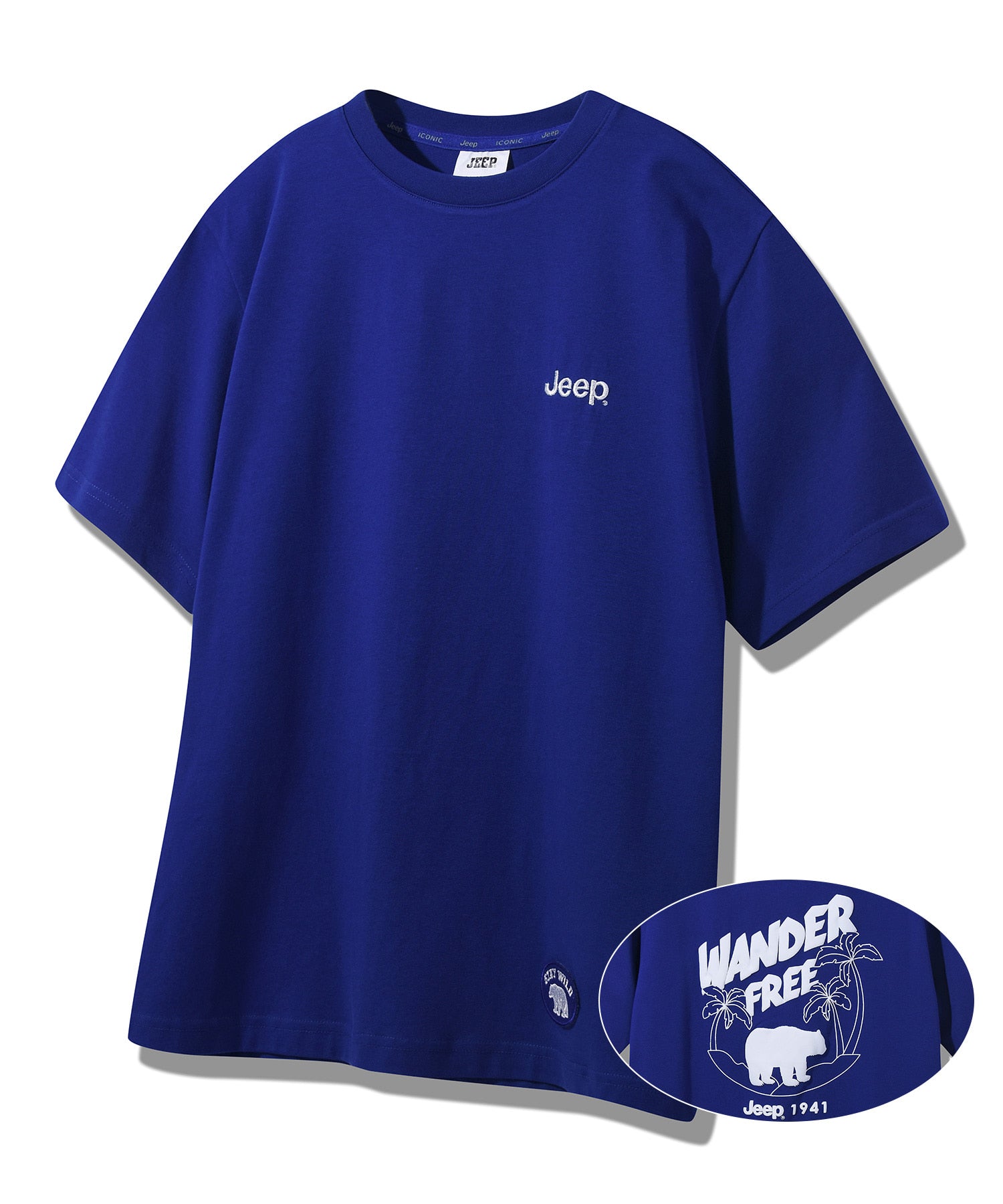 韓國 Jeep Wonderfree Bear Loose Fit T-Shirt【JP041】