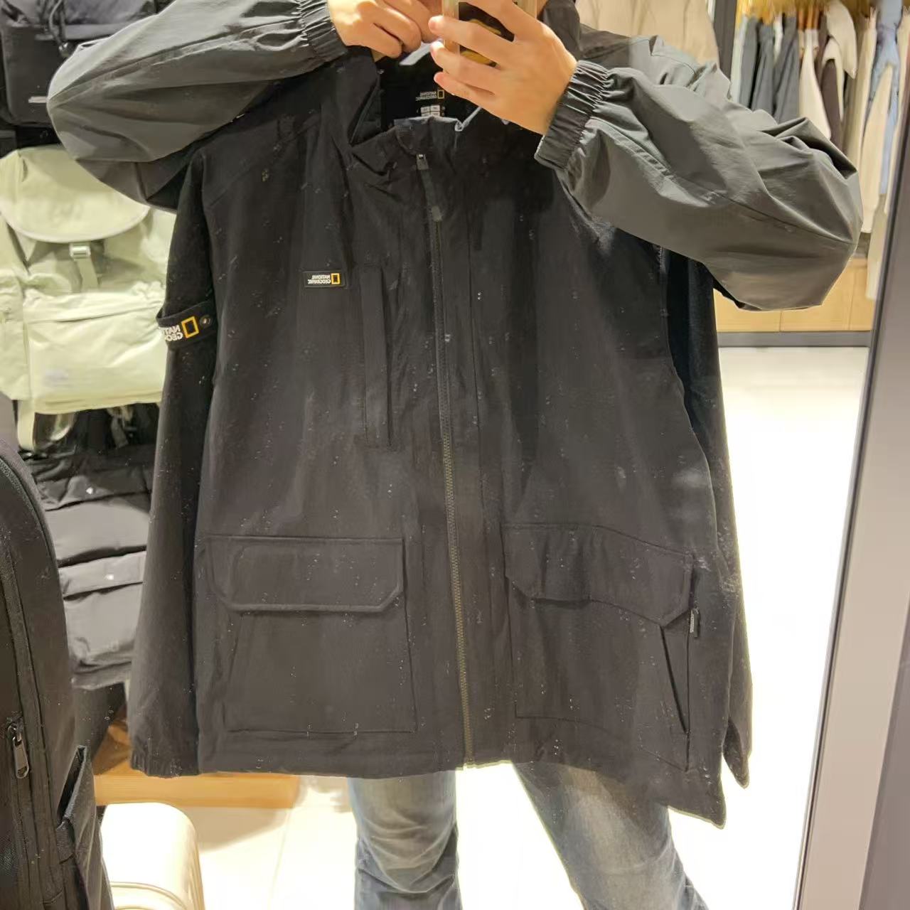 韓國 National Geographic Archelon Woven Stretch Stand Neck Zip-Up【NG313】