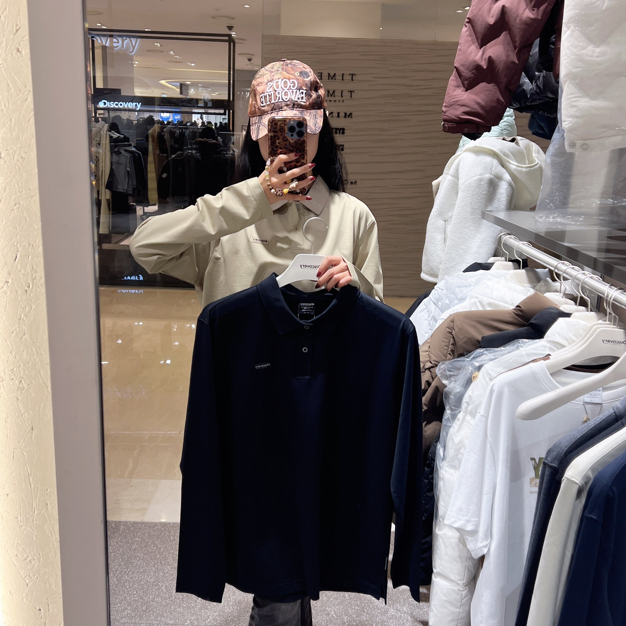 韓國 Discovery Men's Essential Long Sleeve Collarless Shirt【DY102】