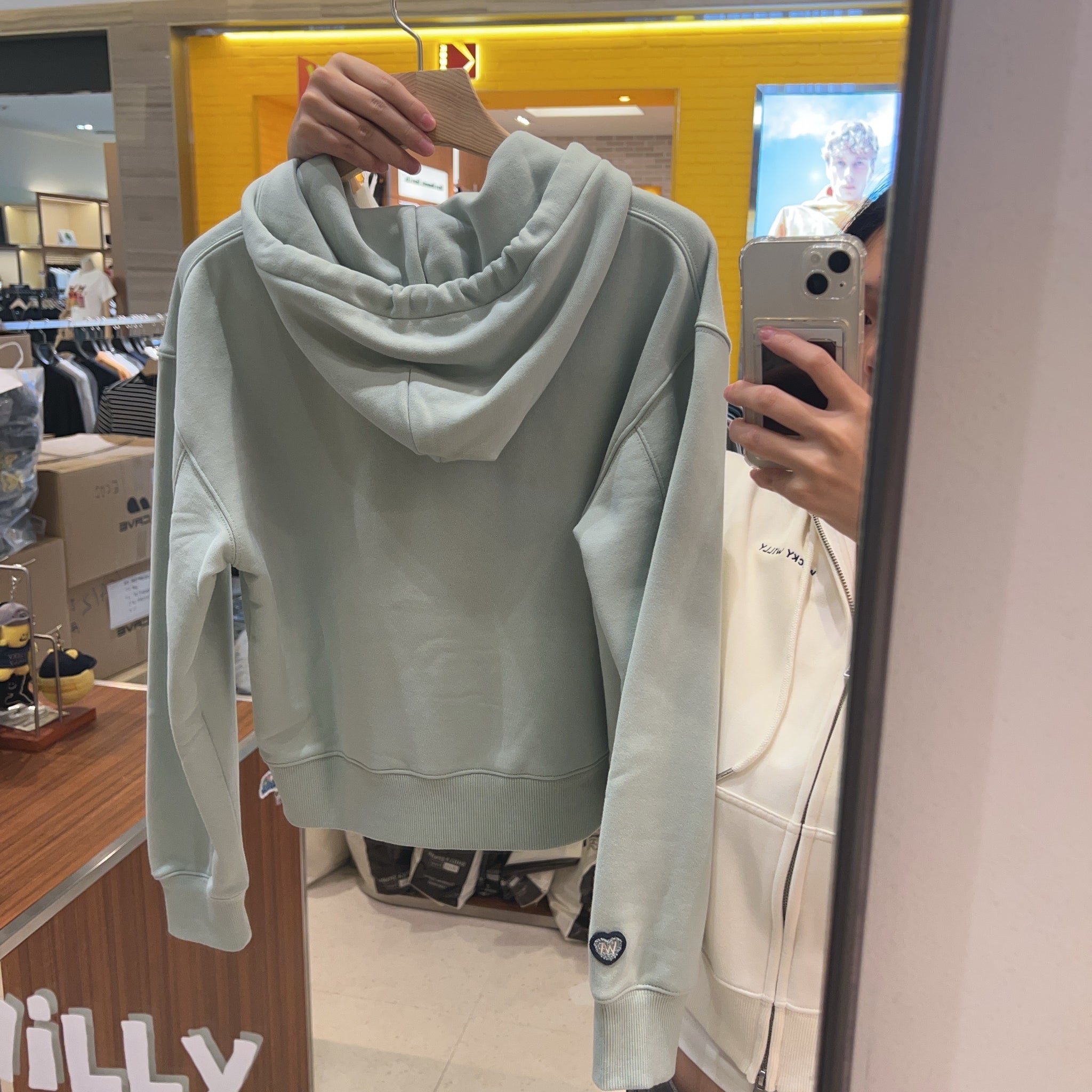 韓國 Wacky Willy Women's Typo Logo Crop Hoodie【WW026】