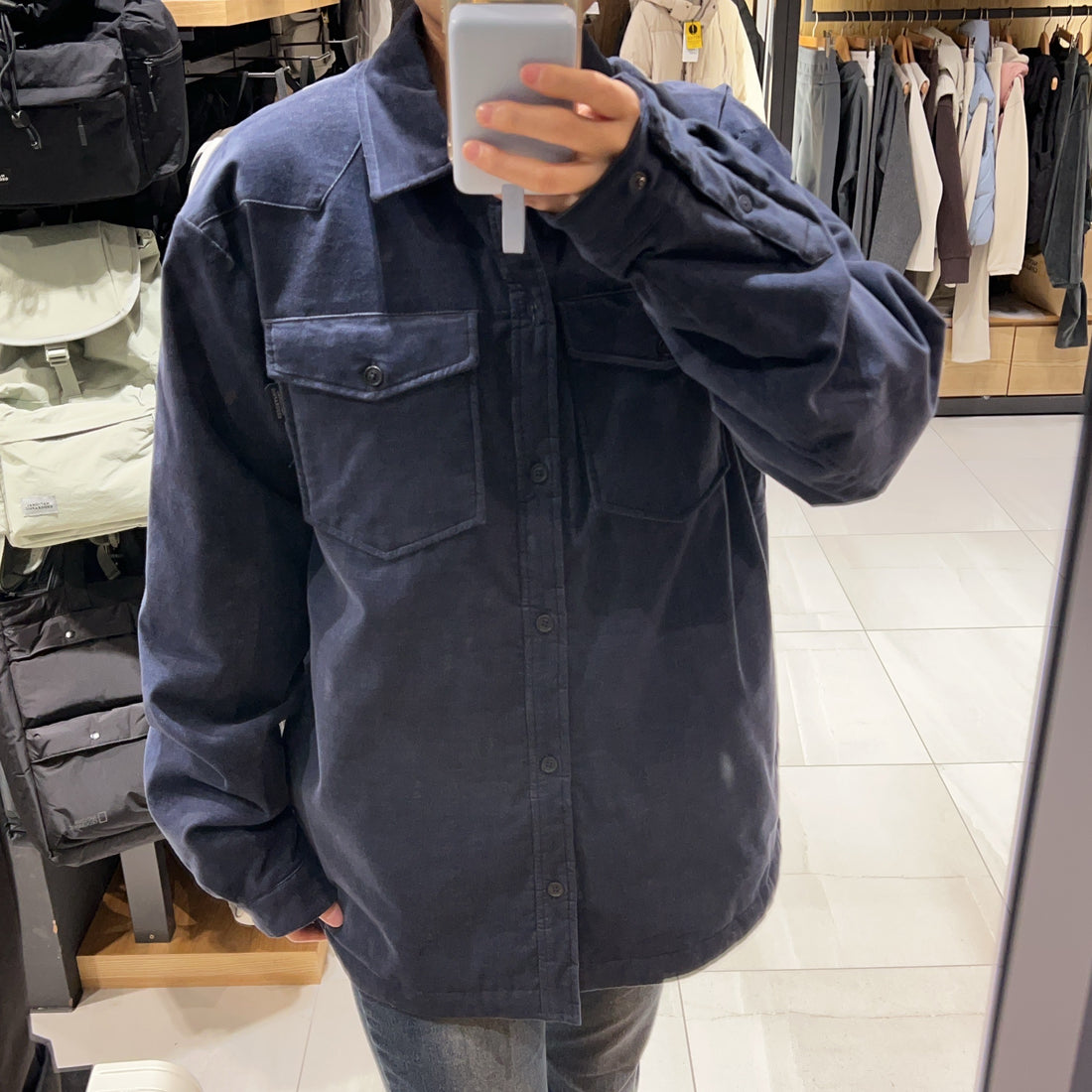 韓國 National Geographic Denim Shirt Padded Jumper【NG272】