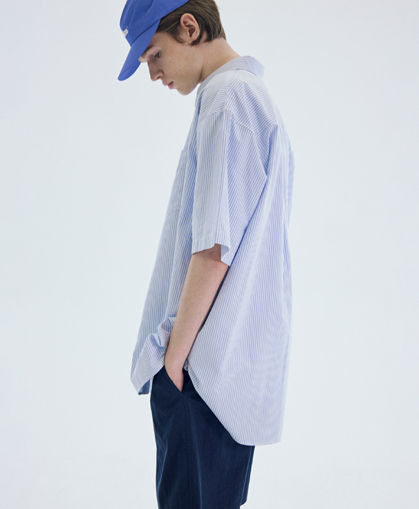 韓國 Markm Oxford Stripe Big Fit Shirt【MA174】