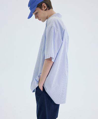韓國 Markm Oxford Stripe Big Fit Shirt【MA174】