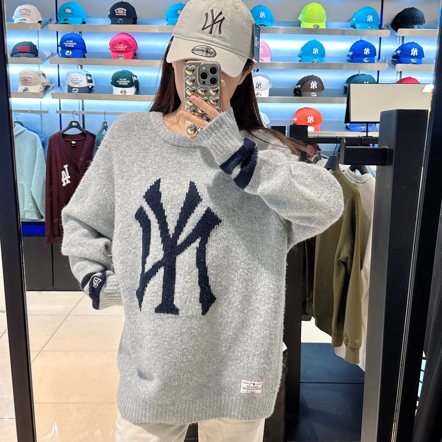 韓國 New Era NY/LA Logo SWEATSHIRT【NE069】