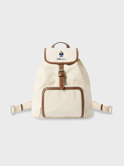 韓國 Who.A.U Canvas Pocket Backpack【WA212】