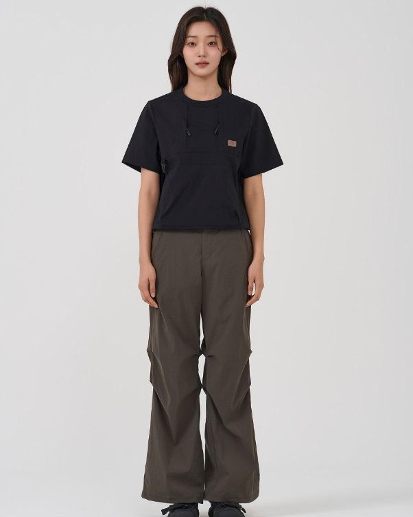 韓國 BBC Utility Woven Round T-Shirt【BC077】