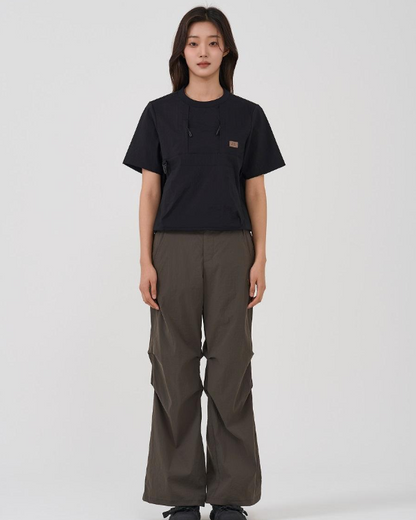 韓國 BBC Utility Woven Round T-Shirt【BC077】