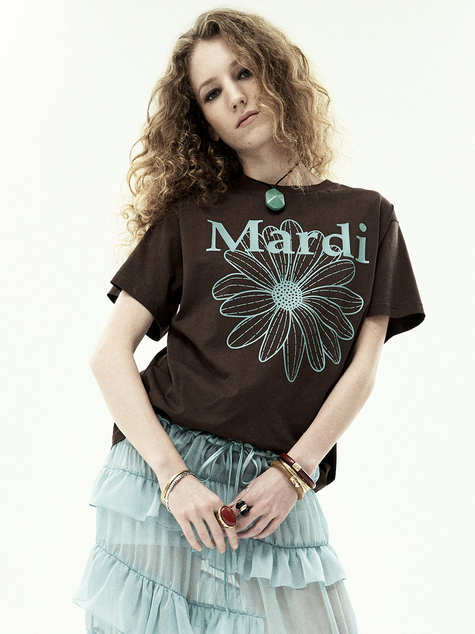 韓國 Mardi Mercredi TSHIRT FLOWERMARDI【MM032】