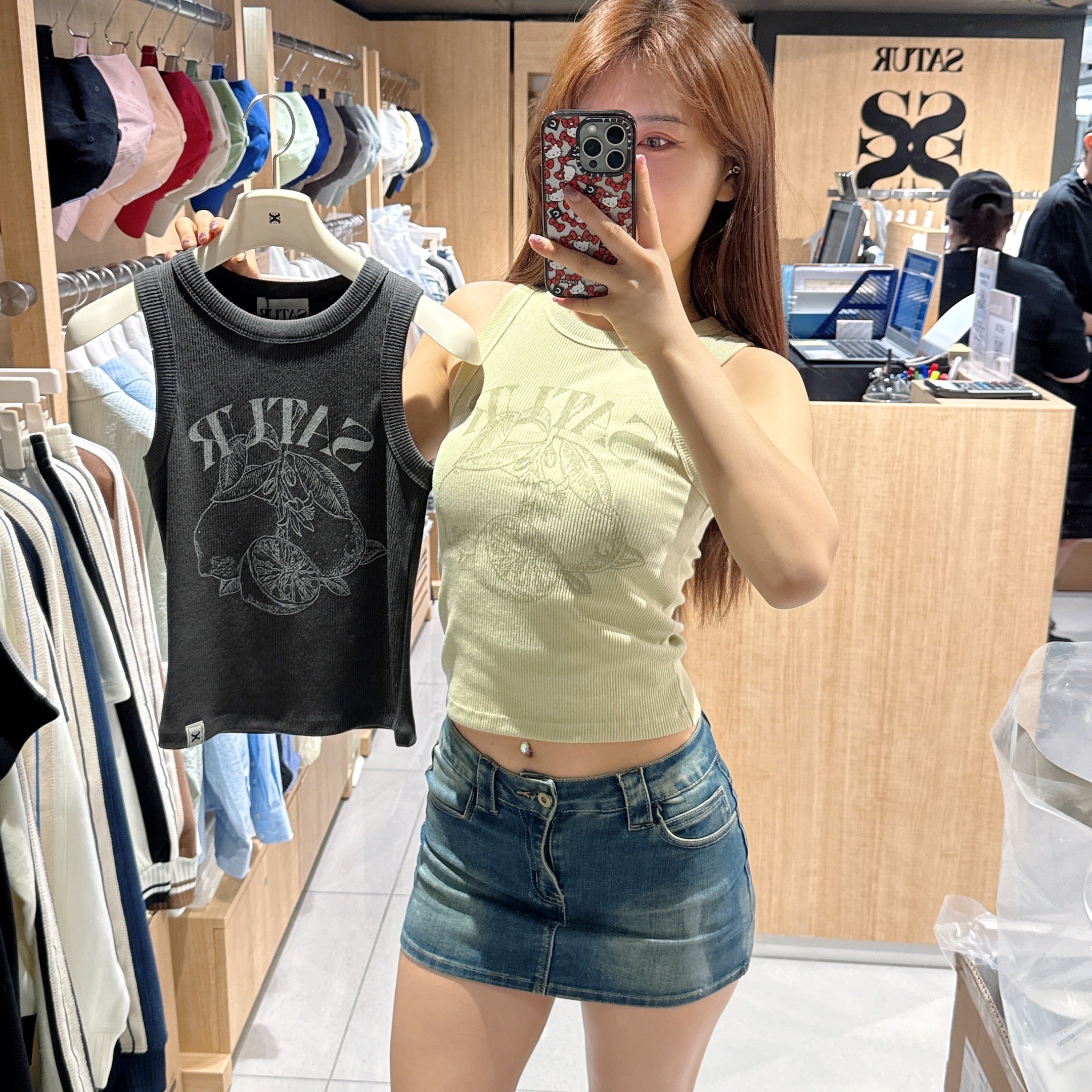 韓國 Satur Casual vest T-shirt【SR107】