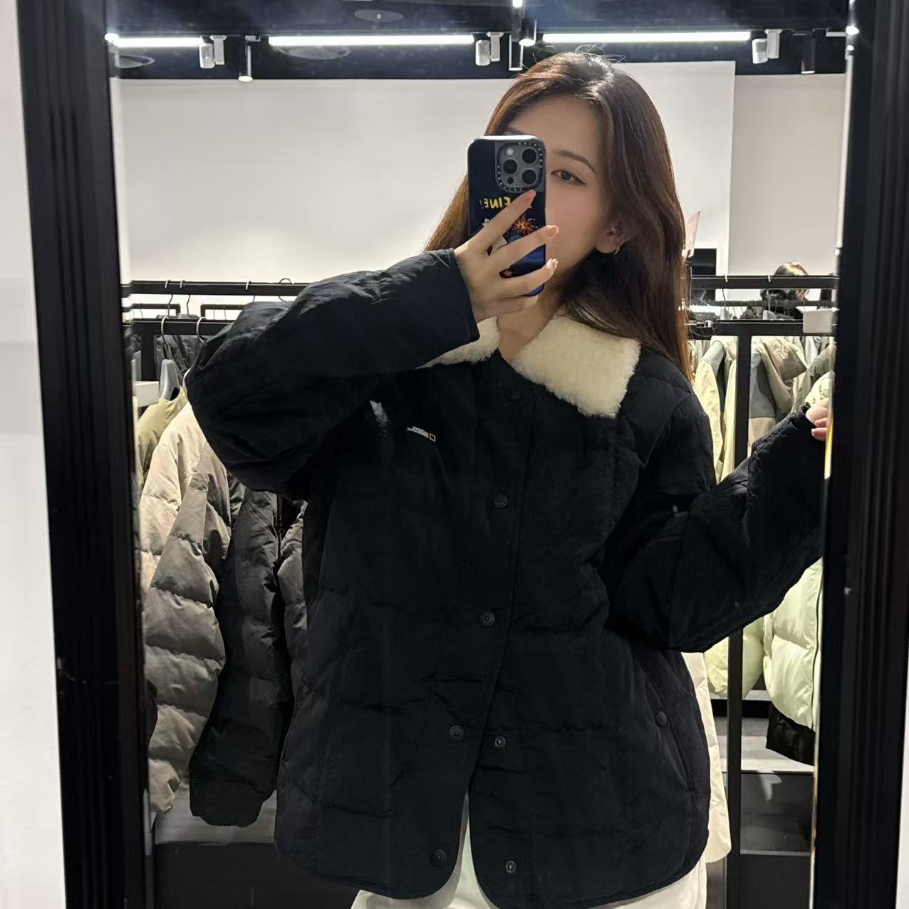 韓國 National Geographic Collar Buckle Neck Down Jumper (鵝絨)【NG100】