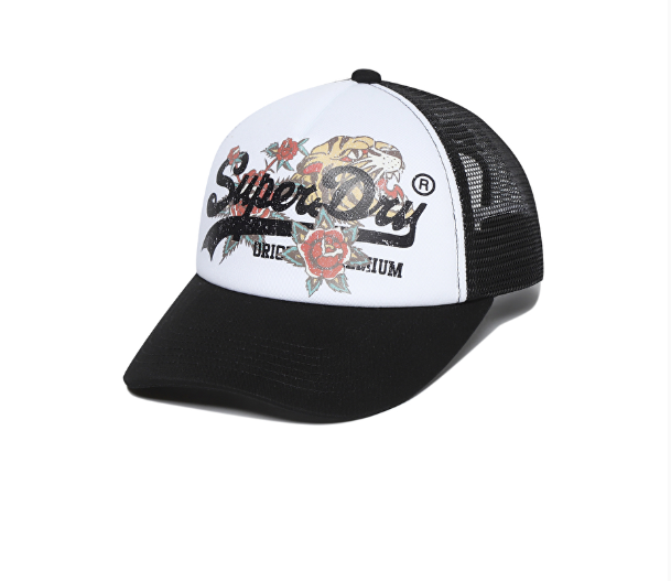 韓國 Superdry Tiger Mesh Print Trucker Ball Cap【SU086】