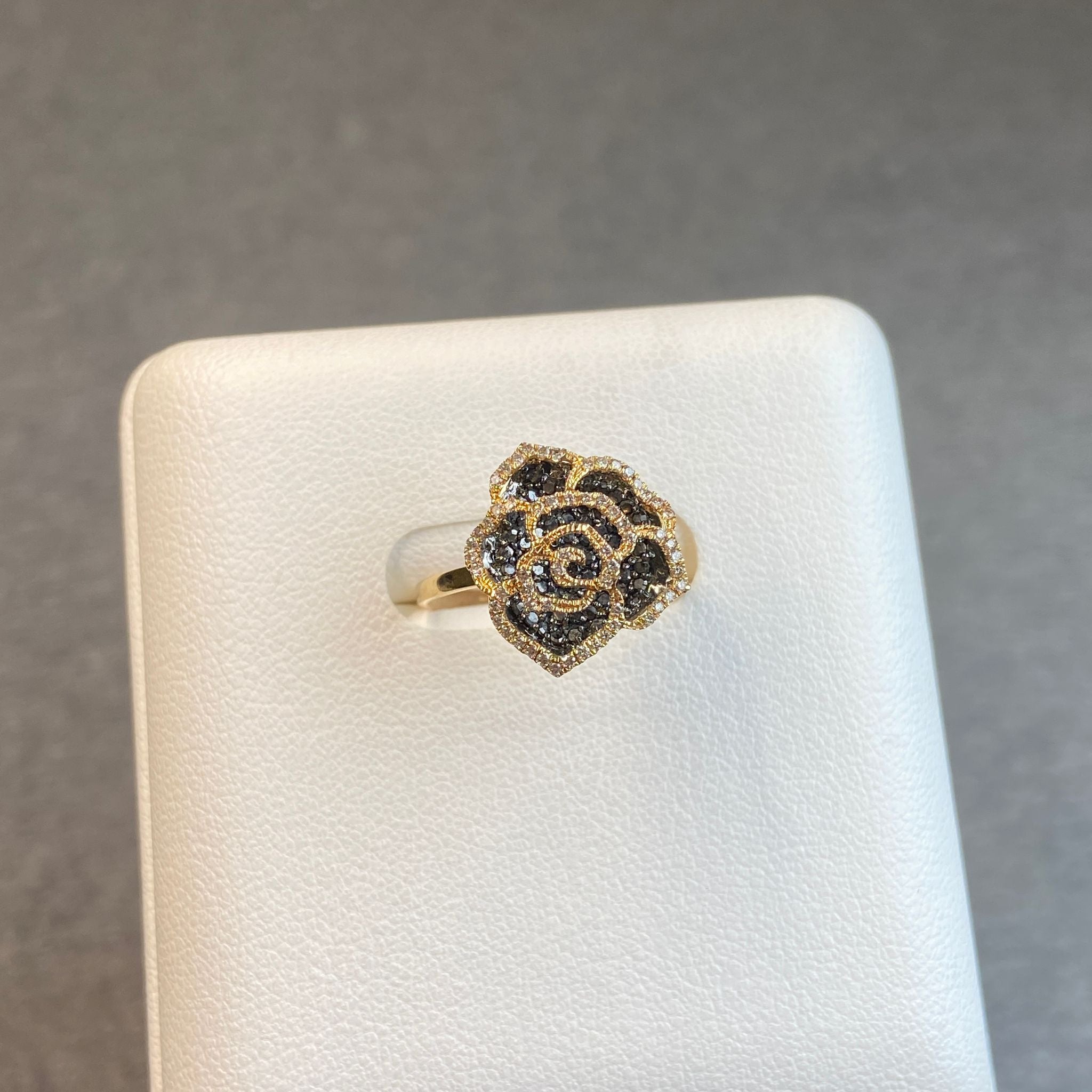 日本直送 金色玫瑰鑽石戒指【JS369】