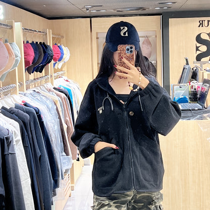 韓國 Satur Lightweight Fleece Hooded Zip-Up【SR223】