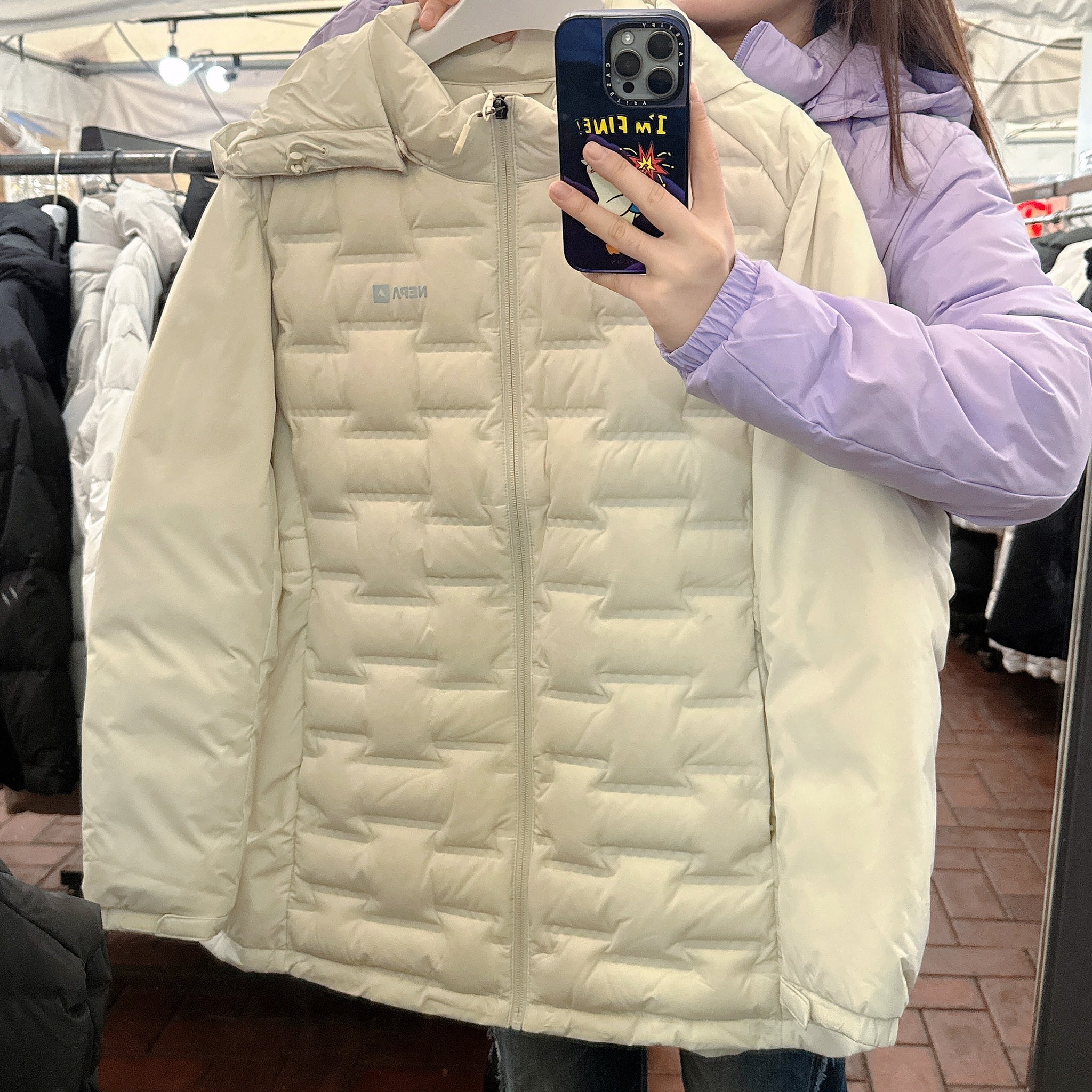 韓國 NEPA Women's Glue Tube Mid Down Jacket (鴨絨)【NA037】