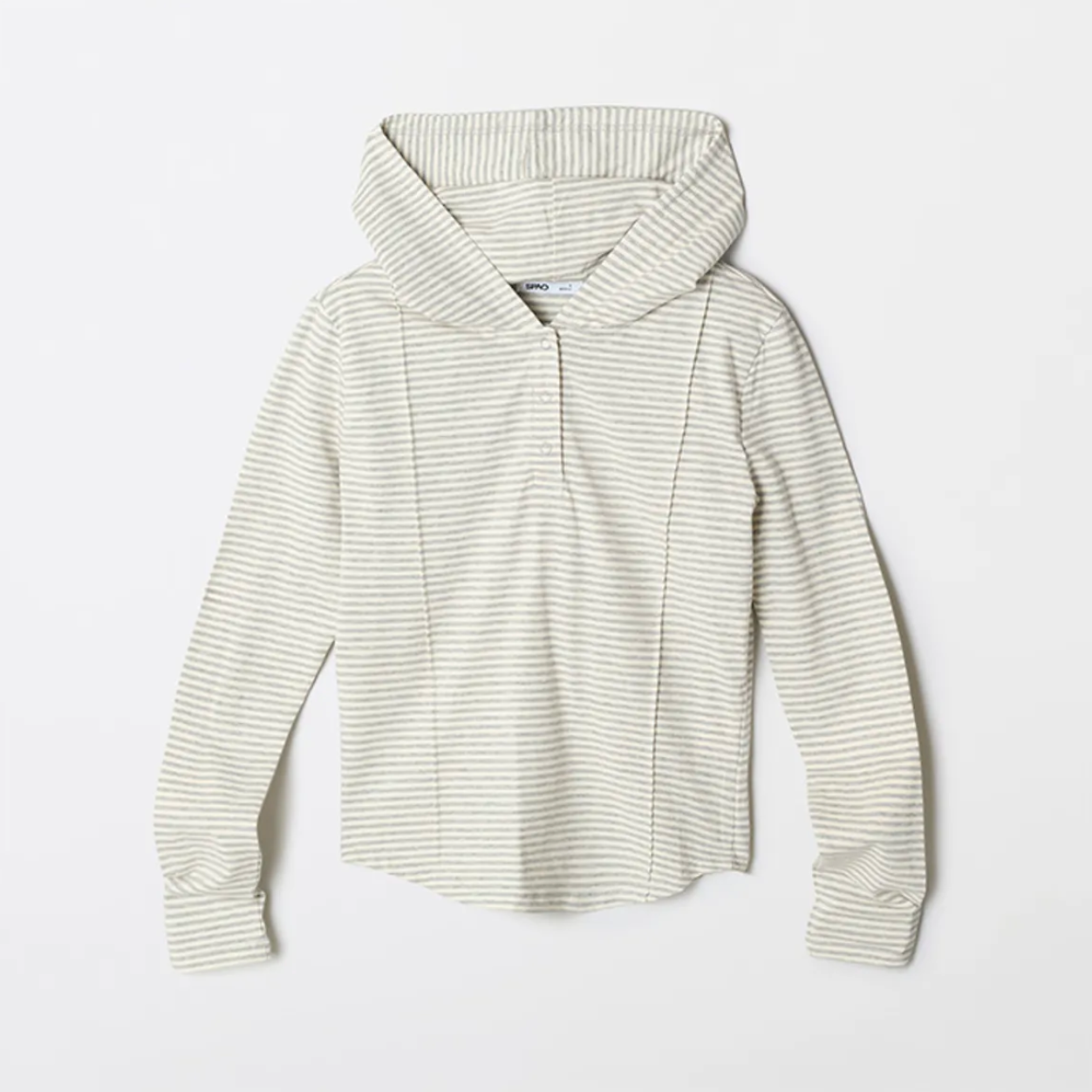 韓國 SPAO Hooded Snap Long Sleeve T-shirt【SP230】