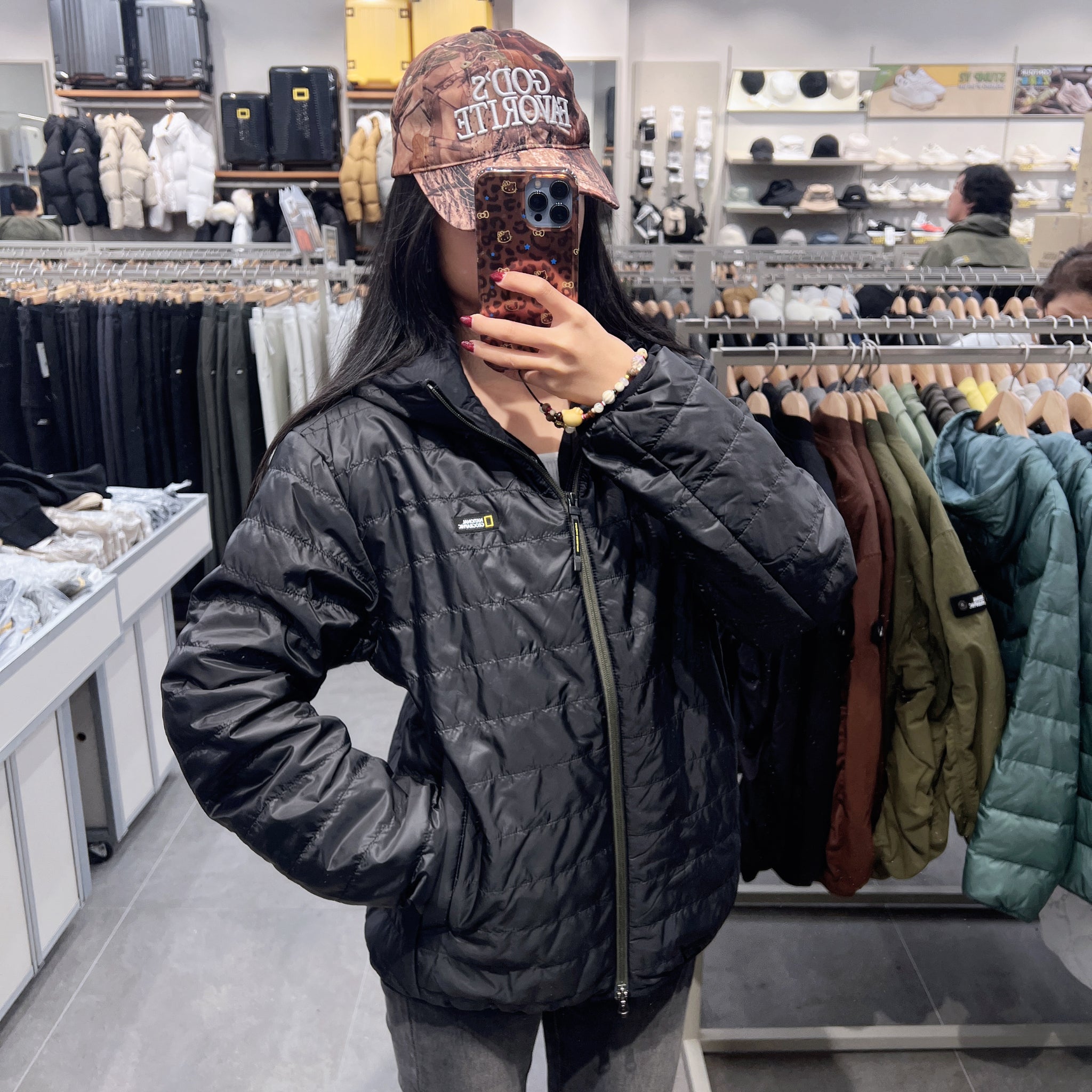 韓國 National Geographic Quilted Hoodie Lightweight Padding【NG192】