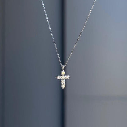 日本直送 精緻鑽石十字架項鍊【JS343】