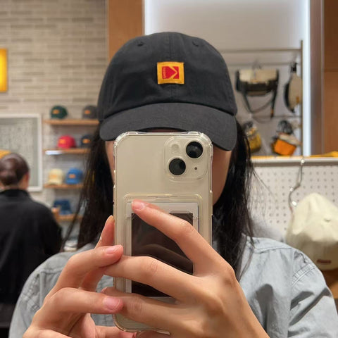 韓國 Kodak Relaxed Fit Square Logo Ball Cap【KK030】