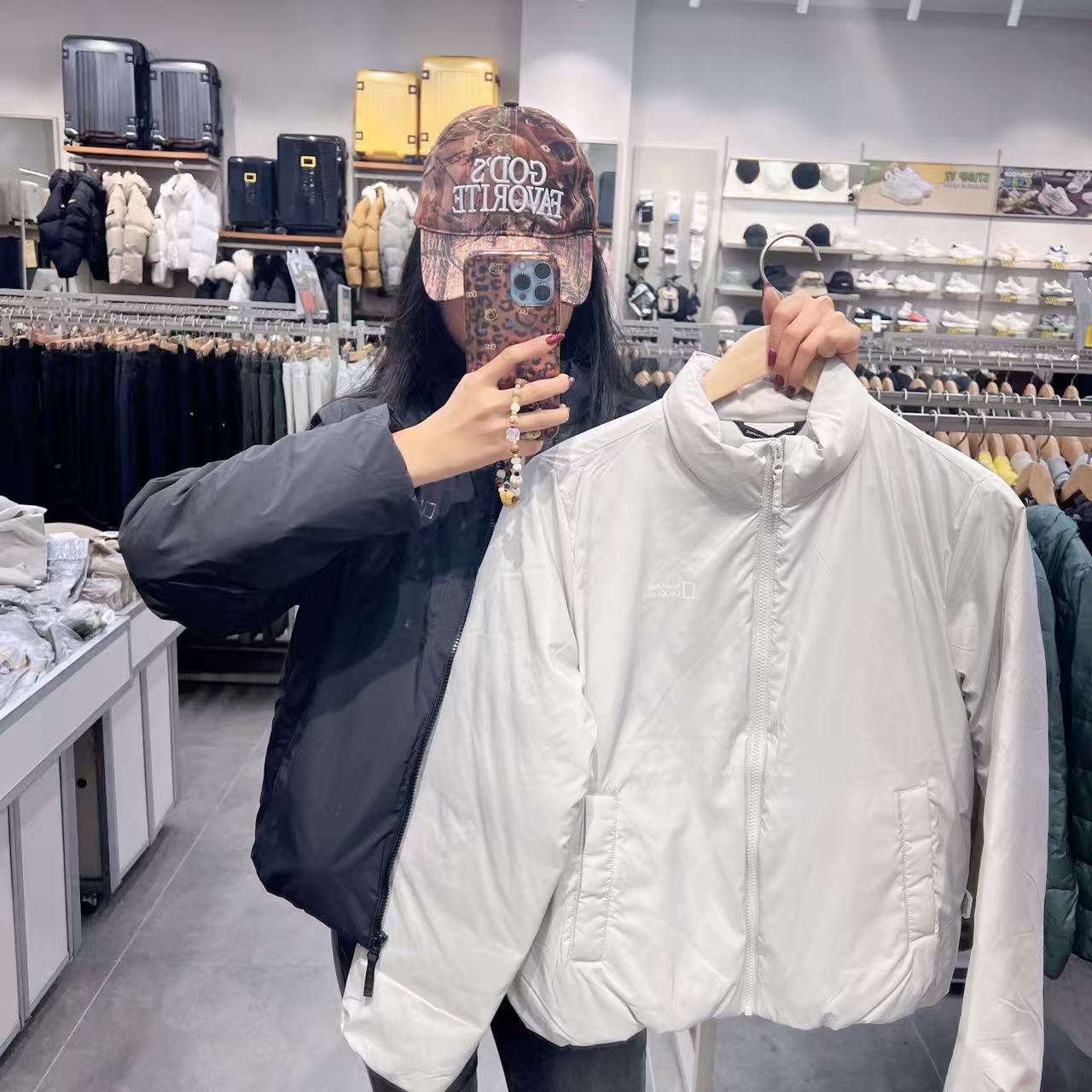 韓國 National Geographic Women's Fowlie Stand-Neck Non-Quilted Duck Down Jumper (鴨絨)【NG182】