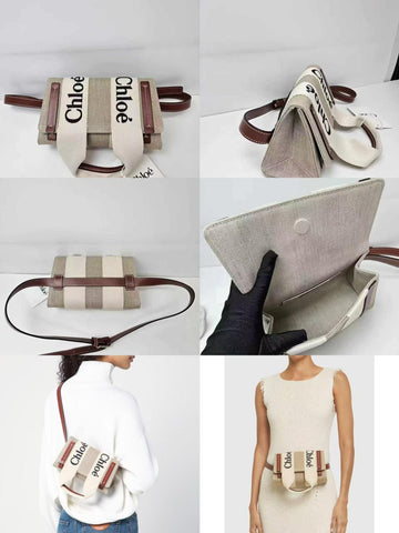 ChloeWoody Linen Fanny Packs Belt Bag 【YS50】