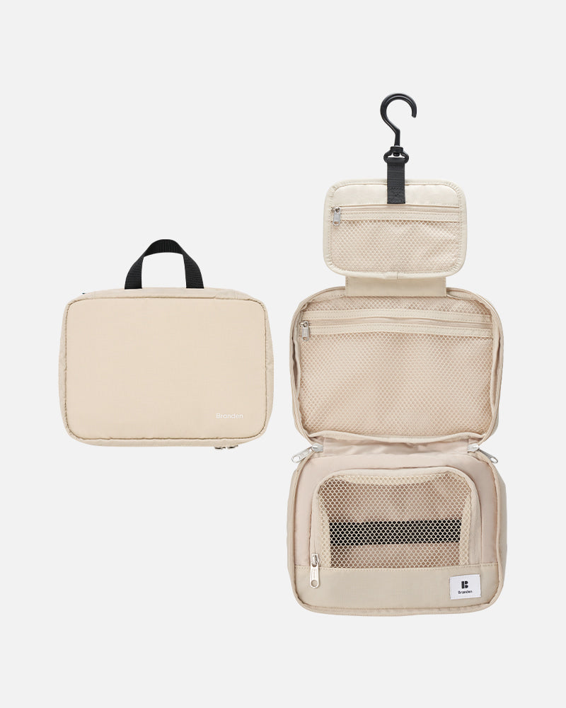 韓國 Branden 可擴展三層折疊掛式旅行洗漱收納袋【SM339】