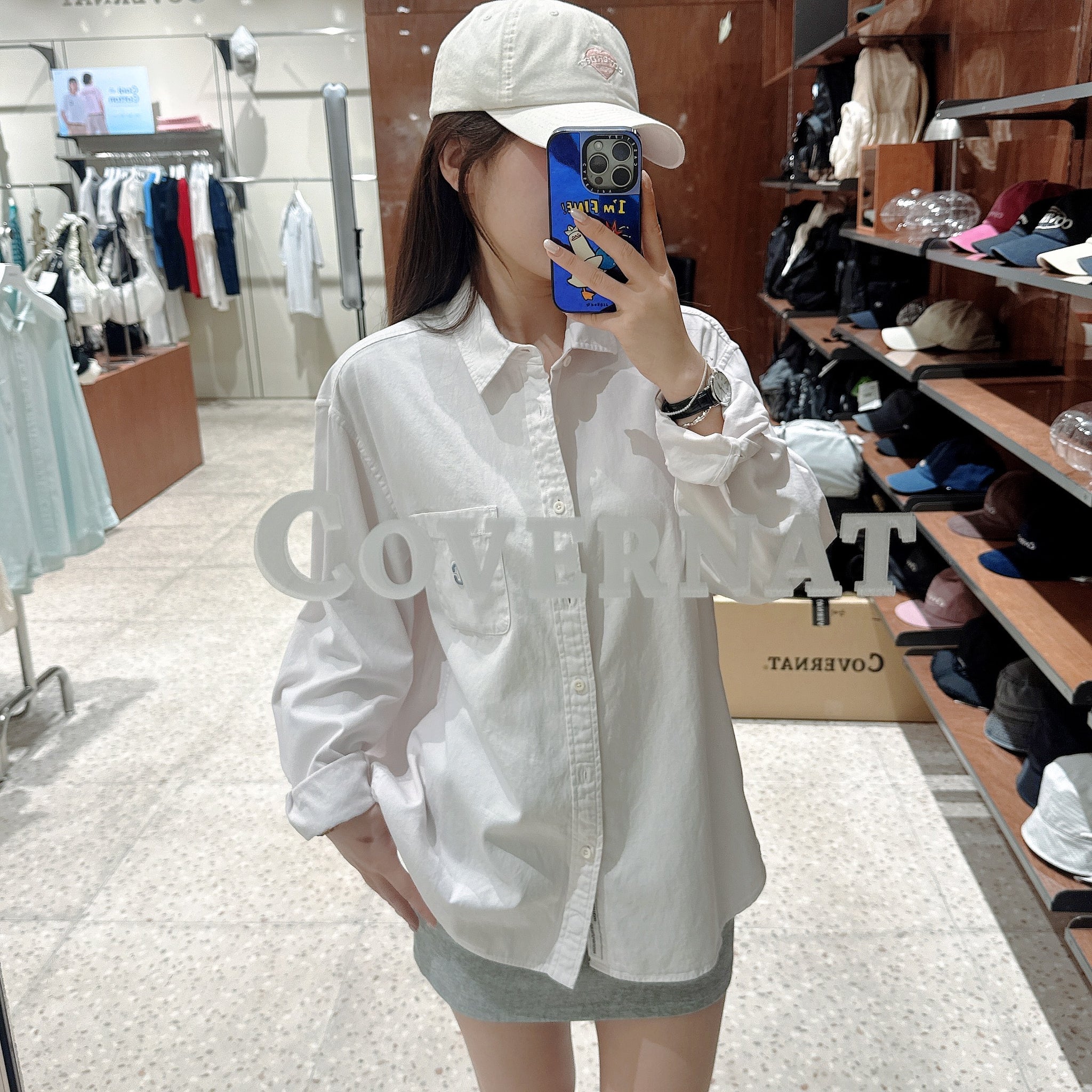 韓國 Covernat C Logo Dyed Oxford Shirt【CO093】