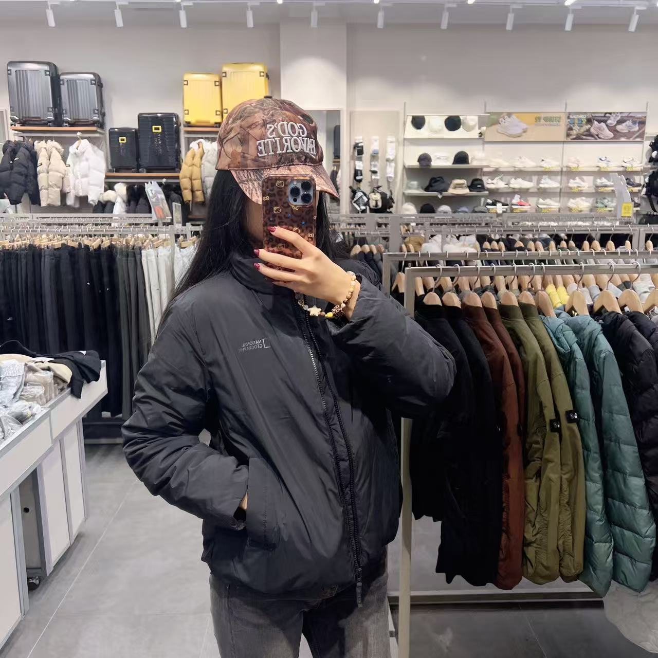 韓國 National Geographic Women's Fowlie Stand-Neck Non-Quilted Duck Down Jumper (鴨絨)【NG182】