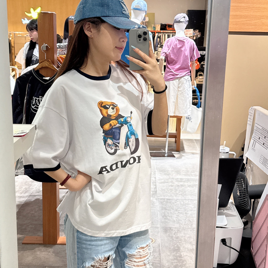 韓國 Honda Bear Ringer T-shirt【HO003】