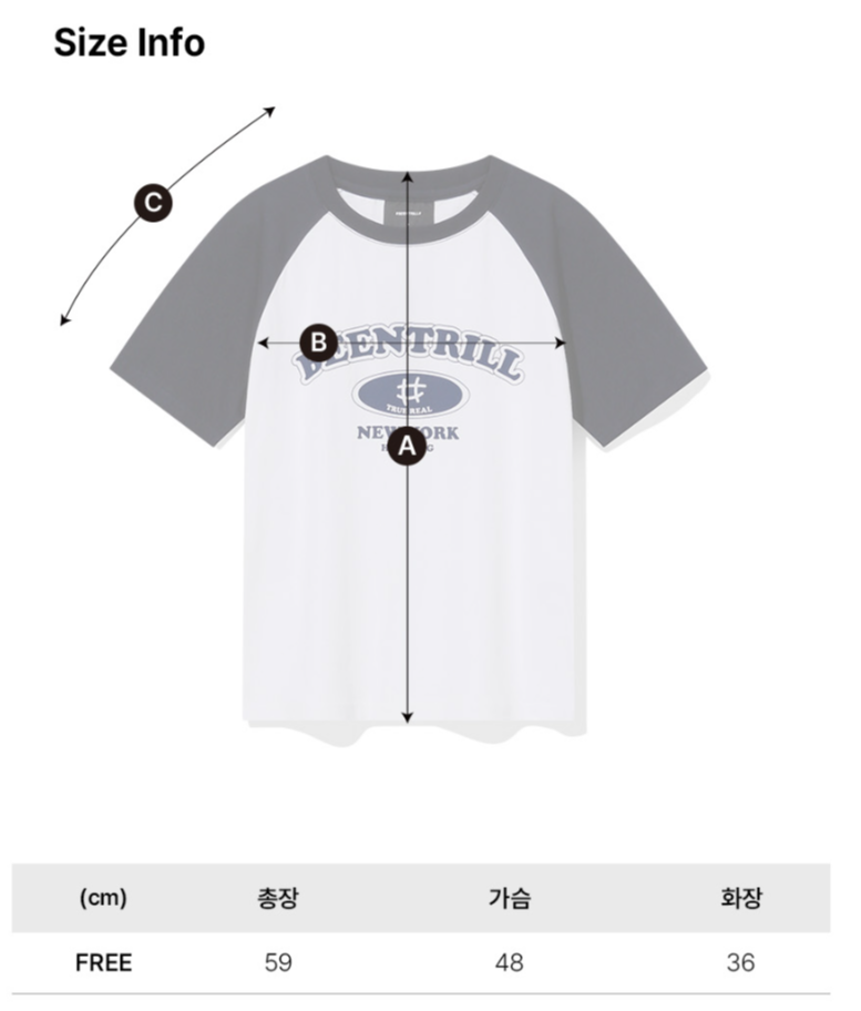 韓國 Beentrill Women's Arch Logo Raglan T-Shirt【BL054】