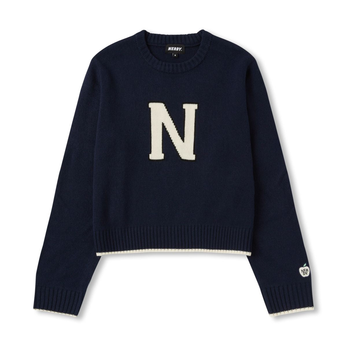 韓國 Nerdy Women's Classic N Crewneck Sweater【NY071】